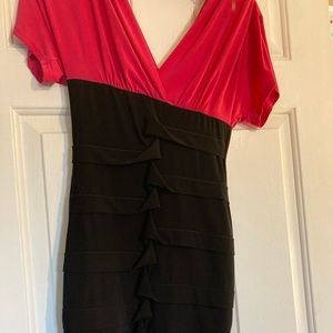 Pink and black small cocktail dress